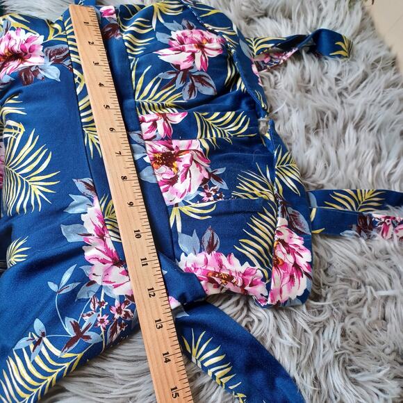 Ixia Modcloth Floral Retro Pinup Rockabilly Travel Cruise Dress Size M USA - Picture 4 of 6